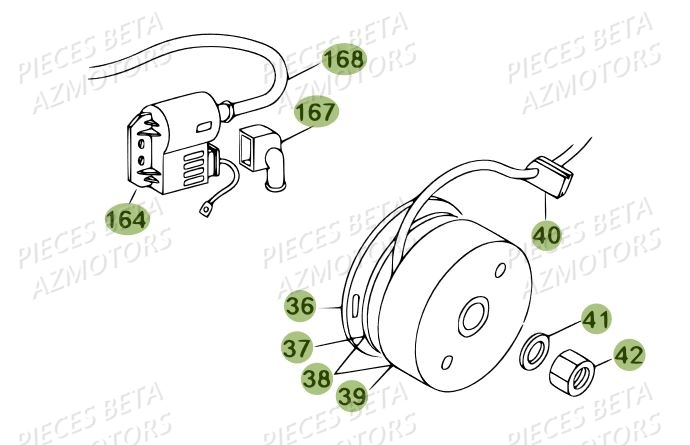 Allumage Du N Serie 100001 A 100056 AZMOTORS PiÃ¨ces BETA REV 80 JUNIOR - [2009]