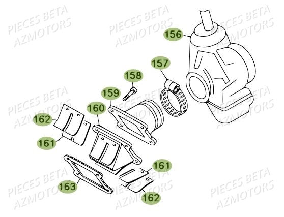 Carburateur AZMOTORS PiÃ¨ces BETA REV 80 JUNIOR - [2009]