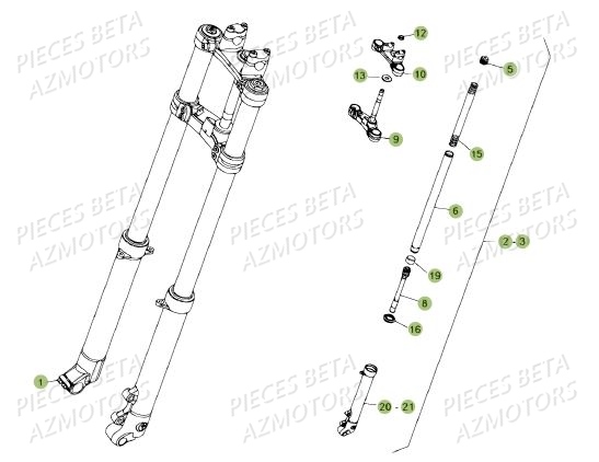 Fourche AZMOTORS PiÃ¨ces BETA REV 80 JUNIOR - [2009]
