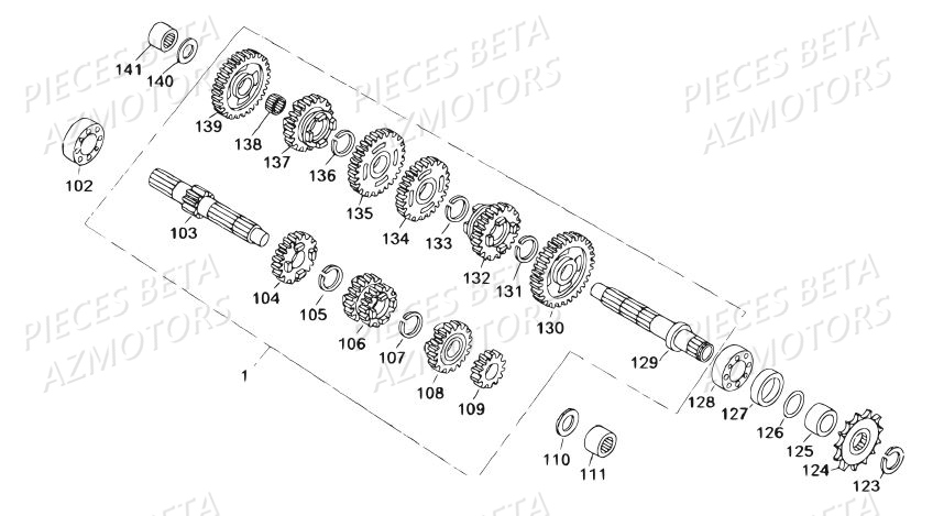 Boite A Vitesses AZMOTORS PiÃ¨ces BETA REV 80 JUNIOR - (2010-2011)