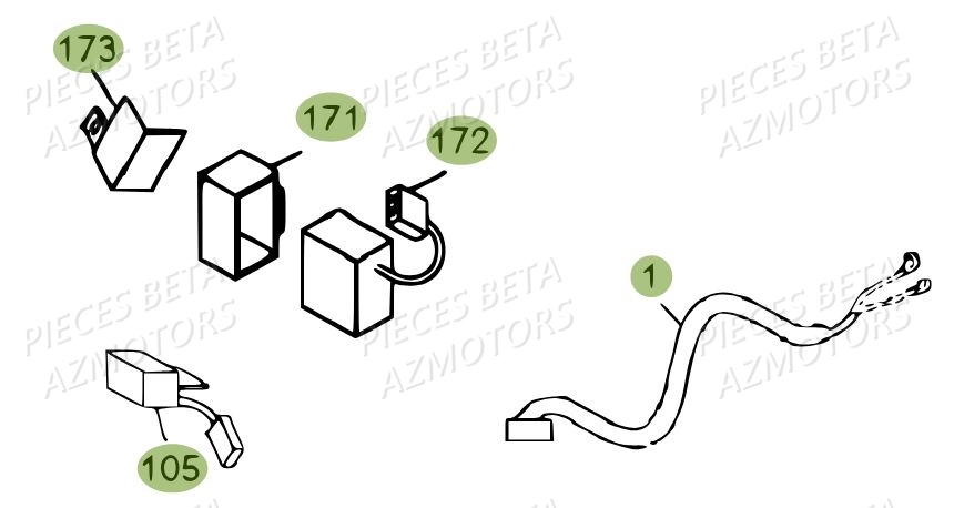 Equipement Electrique AZMOTORS PiÃ¨ces BETA REV 80 JUNIOR - (2010-2011)