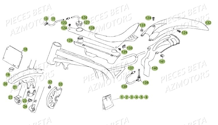 Carenages Du No Serie 100219 A 100299 AZMOTORS PiÃ¨ces BETA REV 80 JUNIOR - (2013)