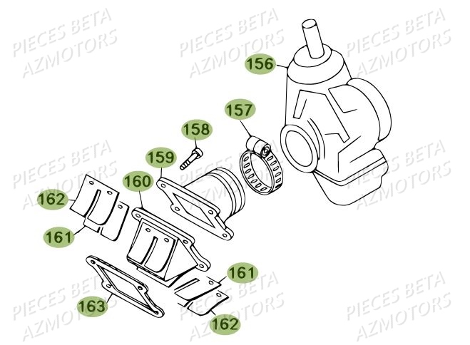 Carburateur AZMOTORS PiÃ¨ces BETA REV 80 JUNIOR - (2014)