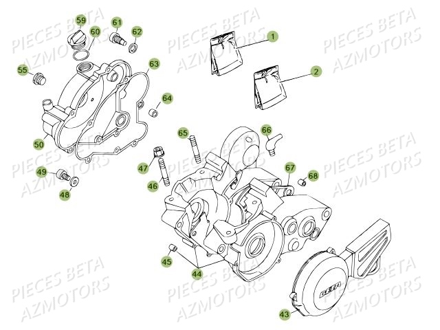 Carter AZMOTORS PiÃ¨ces BETA REV 80 JUNIOR - (2014)