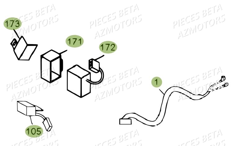 Equipement Electrique AZMOTORS PiÃ¨ces BETA REV 80 JUNIOR - (2014)