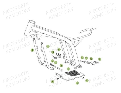 Accessoires Du Chassis AZMOTORS PiÃ¨ces BETA REV 80 JUNIOR - (2015)