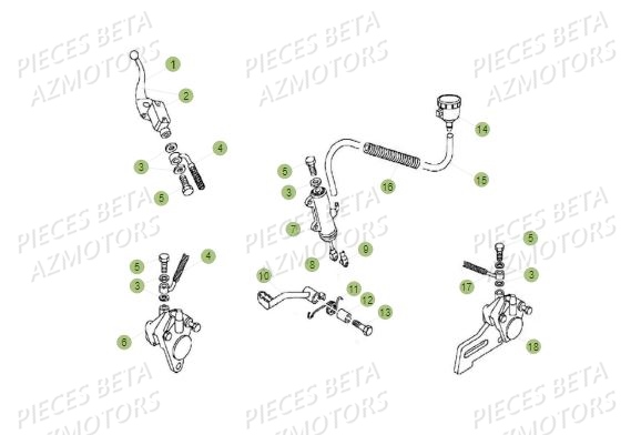 Freins AZMOTORS PiÃ¨ces BETA REV 80 JUNIOR - (2015)