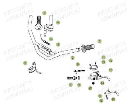Guidon AZMOTORS PiÃ¨ces BETA REV 80 JUNIOR - (2015)