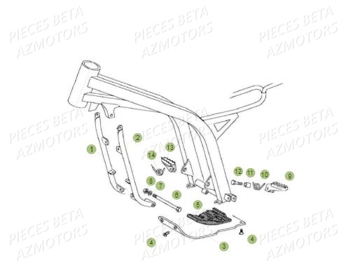 Accessoires Du Chassis AZMOTORS PiÃ¨ces BETA REV 80 JUNIOR - (2016)