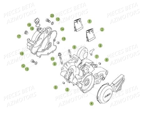 Carter AZMOTORS PiÃ¨ces BETA REV 80 JUNIOR - (2016)