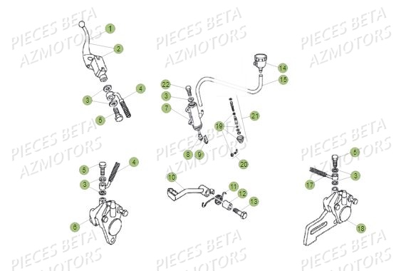 Freins AZMOTORS PiÃ¨ces BETA REV 80 JUNIOR - (2016)