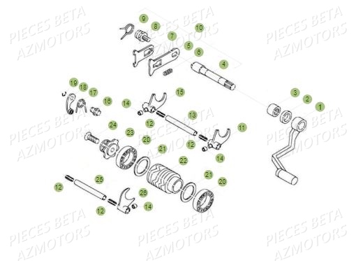 Selecteur AZMOTORS PiÃ¨ces BETA REV 80 JUNIOR - (2016)