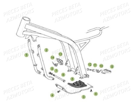 Accessoires Du Chassis AZMOTORS PiÃ¨ces BETA REV 80 JUNIOR - (2017)