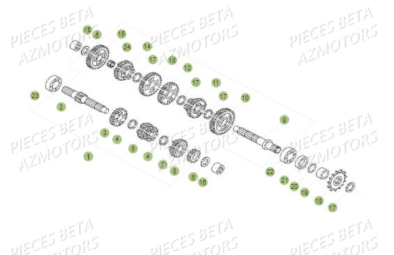 Boite A Vitesses AZMOTORS PiÃ¨ces BETA REV 80 JUNIOR - (2017)
