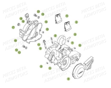 Carter AZMOTORS PiÃ¨ces BETA REV 80 JUNIOR - (2017)