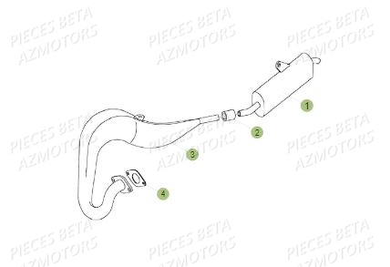 Echappement AZMOTORS PiÃ¨ces BETA REV 80 JUNIOR - (2017)