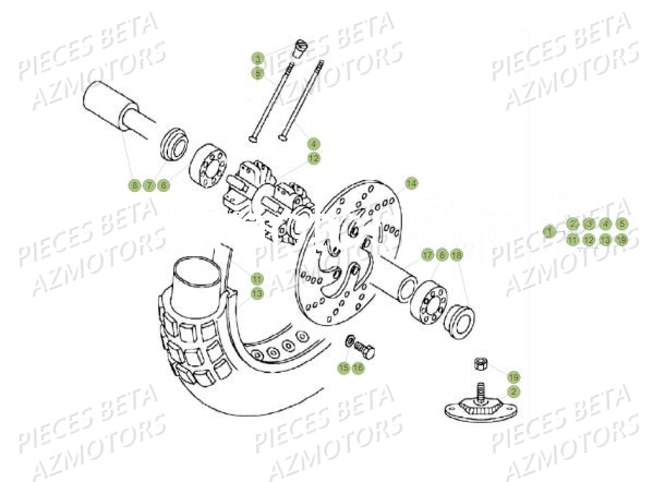 Roue Avant AZMOTORS PiÃ¨ces BETA REV 80 JUNIOR - (2017)