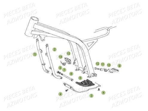 Accessoires Du Chassis AZMOTORS PiÃ¨ces BETA REV 80 JUNIOR - (2018)