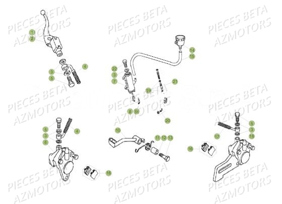 Freins AZMOTORS PiÃ¨ces BETA REV 80 JUNIOR - (2018)