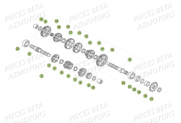Boite A Vitesses AZMOTORS PiÃ¨ces BETA REV 80 JUNIOR - (2019)