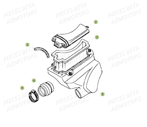 Filtre A Air AZMOTORS PiÃ¨ces BETA REV 80 JUNIOR - (2019)