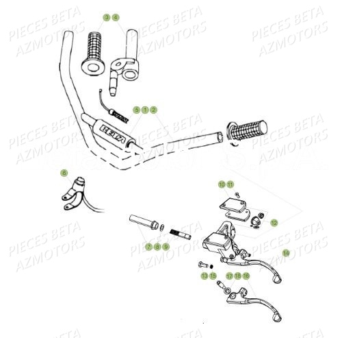 Guidon AZMOTORS PiÃ¨ces BETA REV 80 JUNIOR - (2019)