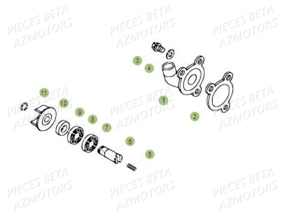 Pompe A Eau AZMOTORS PiÃ¨ces BETA REV 80 JUNIOR - (2019)