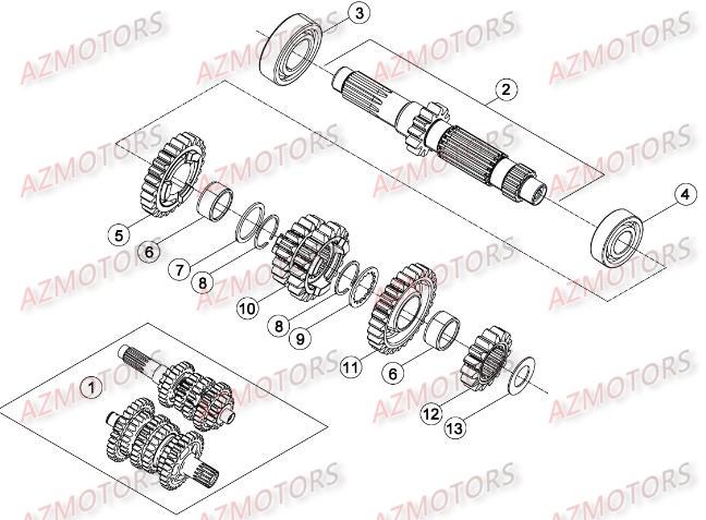 Boite A Vitesses AZMOTORS Pieces BETA RR 2T 250 - (2016)