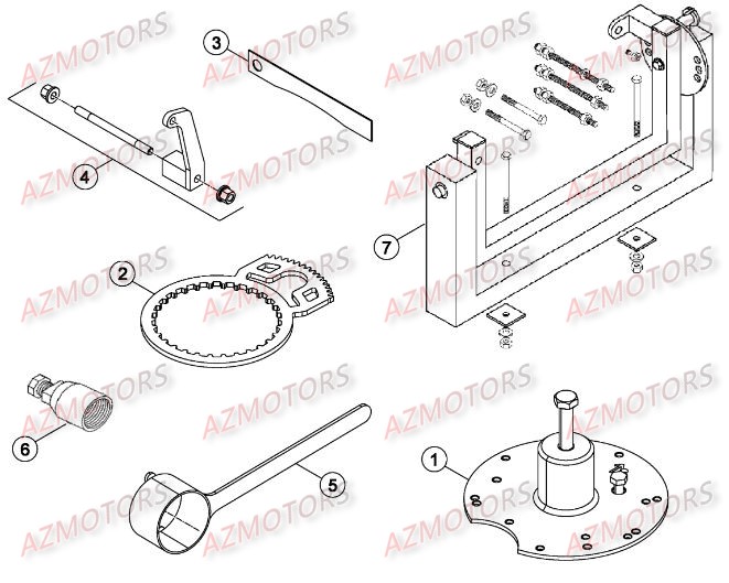 Outils Special AZMOTORS Pieces BETA RR 2T 250 - (2016)