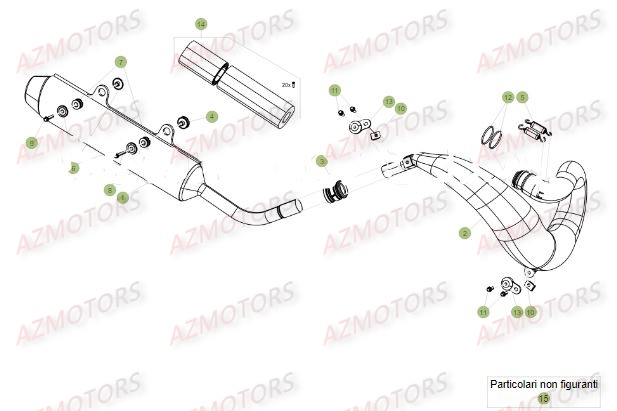 Echappement Du No Serie 100035 A 149999 AZMOTORS Pieces BETA RR 2T 250 - (2017)