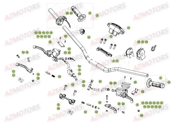 Guidon A Partir Du No 0 A 100034 AZMOTORS Pieces BETA RR 2T 250 - (2017)