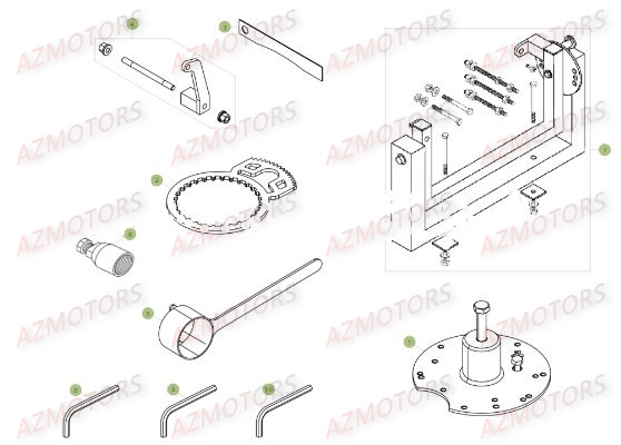 Outils AZMOTORS Pieces BETA RR 2T 250 - (2017)