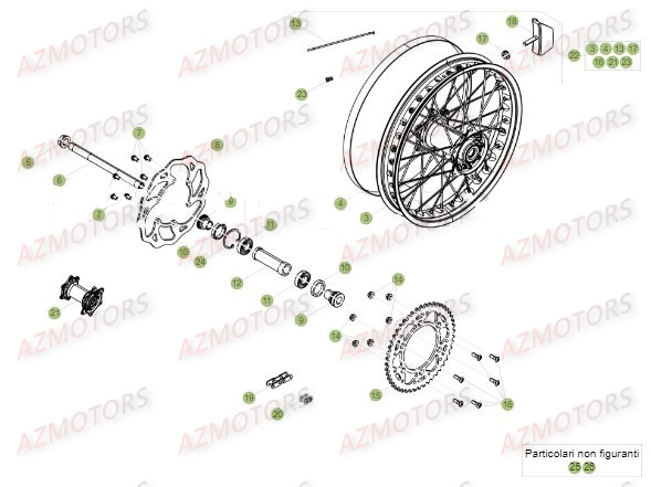 Roue Arriere AZMOTORS Pieces BETA RR 2T 250 - (2017)