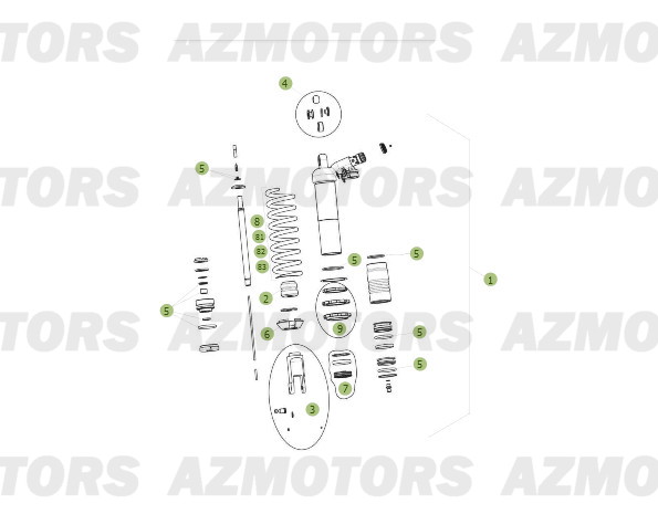 Amortisseur Arriere   Du No Serie 600001 A 600247 AZMOTORS PiÃ¨ces BETA RR 2T 250 - (2013)
