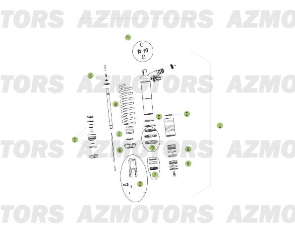 Amortisseur Arriere   Du No Serie 600248 A 699999 AZMOTORS PiÃ¨ces BETA RR 2T 250 - (2013)