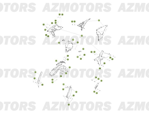 Carenages Av  Reservoir   Selle AZMOTORS PiÃ¨ces BETA RR 2T 250 - (2013)