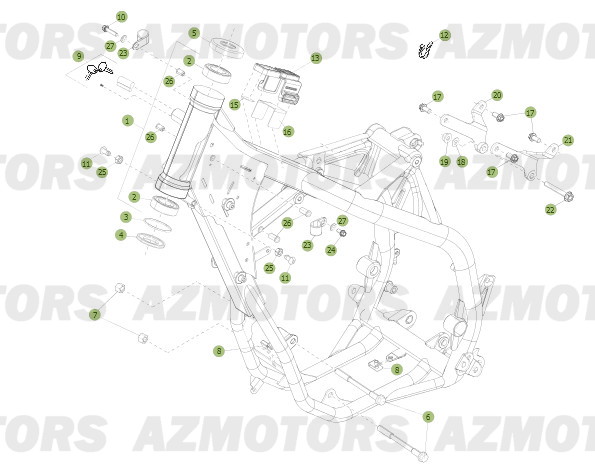 Chassis AZMOTORS PiÃ¨ces BETA RR 2T 250 - (2013)