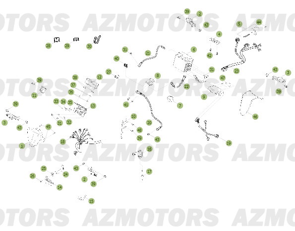 Installation Electrique Du No Serie 600001 A 600247 AZMOTORS PiÃ¨ces BETA RR 2T 250 - (2013)
