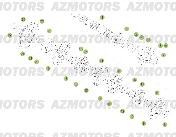 Boite A Vitesses 2 AZMOTORS PiÃ¨ces BETA RR 2T 250 - (2014)