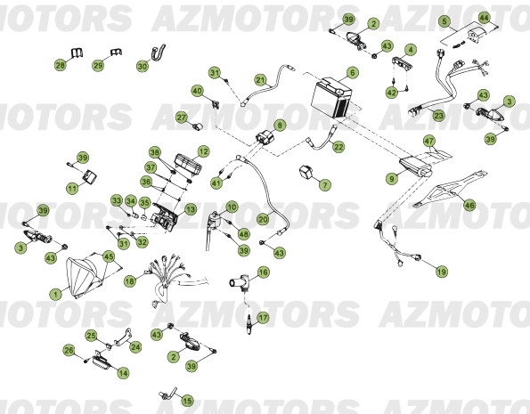 Installation Electrique No Serie 600248 A 699999 AZMOTORS PiÃ¨ces BETA RR 2T 250 - (2014)