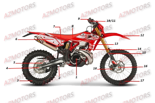 Consommables AZMOTORS Pieces BETA RR 2T 250 - (2015)