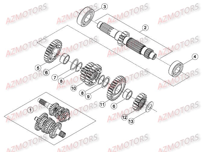 Boite A Vitesses AZMOTORS Pieces BETA RR 2T 250 - (2015)