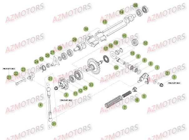 Installation De Refroidissement AZMOTORS Pieces BETA RR 2T 250 - (2015)