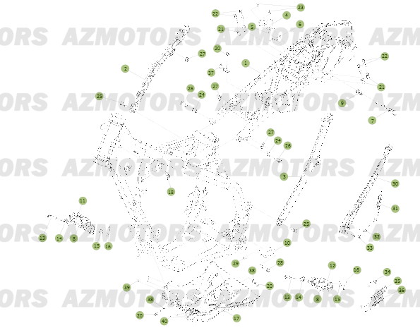 Accessoires Du Chassis AZMOTORS PiÃ¨ces BETA RR 2T 300 - (2013)