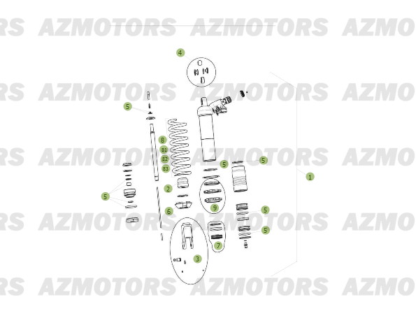 Amortisseur Du No Serie 700001 A 700789 AZMOTORS PiÃ¨ces BETA RR 2T 300 - (2013)