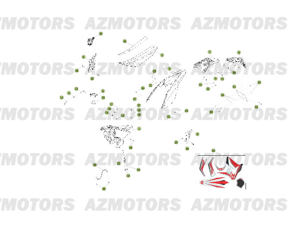 Carenages Arriere Du No Serie 700001 A 749999 AZMOTORS PiÃ¨ces BETA RR 2T 300 - (2013)