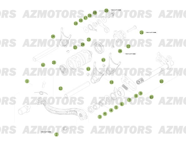 Commande Boite A Vitesses Du No Serie 700001 A 749999 AZMOTORS PiÃ¨ces BETA RR 2T 300 - (2013)