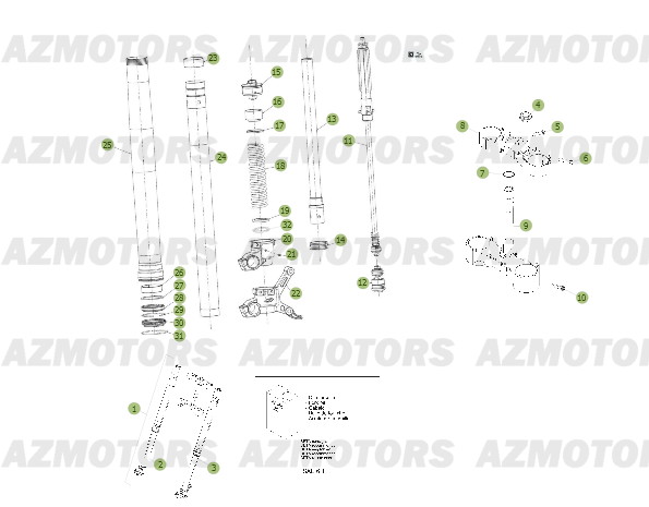Fourche Du No Serie 700790 A 749999 AZMOTORS PiÃ¨ces BETA RR 2T 300 - (2013)