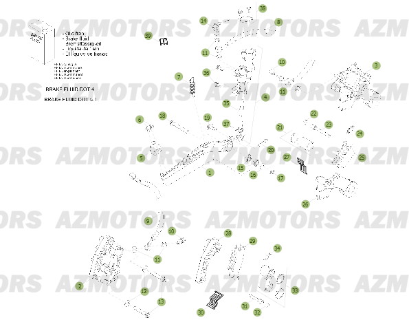 Freins AZMOTORS PiÃ¨ces BETA RR 2T 300 - (2013)