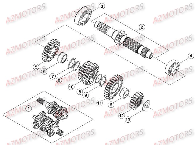Boite A Vitesses AZMOTORS Pieces BETA RR 2T 300 - (2015)